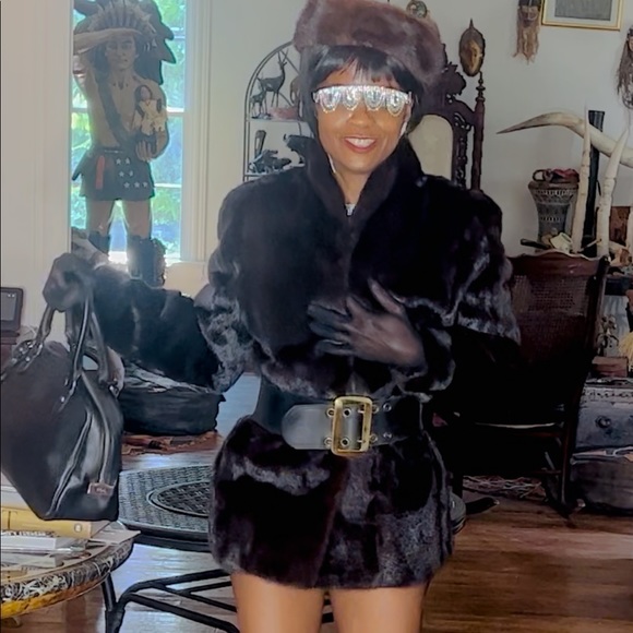 New Designer Giorgia Collection Sable Brown color Mink Fur Coat, Jacket 8 - Picture 7 of 16